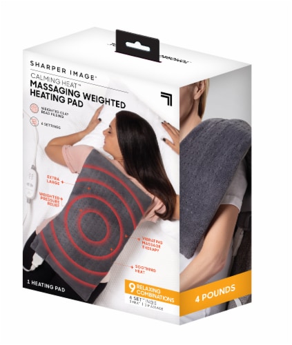 Sharper Image Calming Heat Massaging Weighted Heating Pad Perspective: front