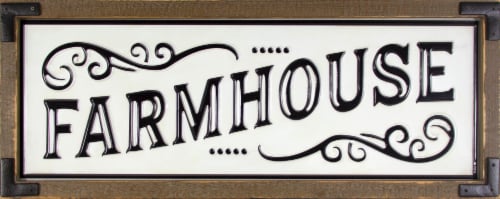 Patton Framed Metal Farmhouse Sign Perspective: front