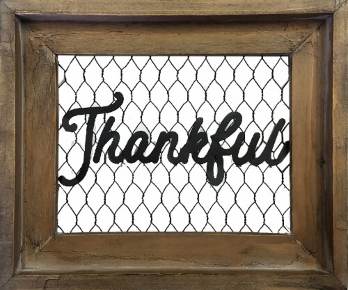Thankful Box Wall Decor Perspective: front