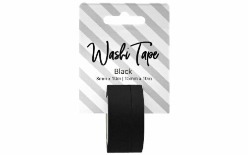 PA Essentials Washi Tape - Solid Black Perspective: front