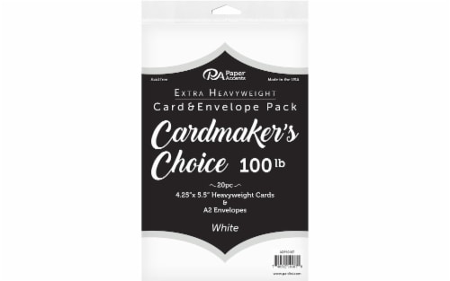 Paper Accents Cardmakers Choice Card & Envelope Pack - White Perspective: front