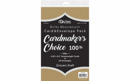 Cardmakers Choice Card&Env 4.25x5.5 100lb Krft20pc Perspective: front