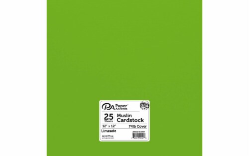 Cdstk Muslin 12x12 74lb 25pc Pk Limeade Perspective: front