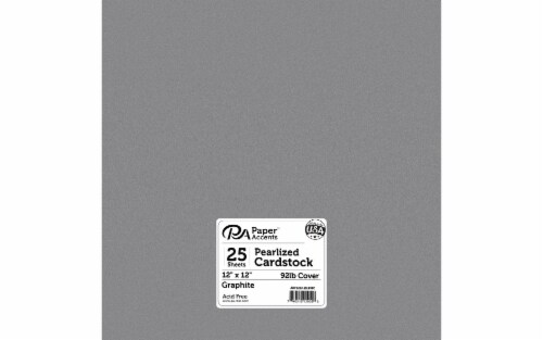 Cdstk Pearlized 12x12 92lb 25pc Graphite Perspective: front