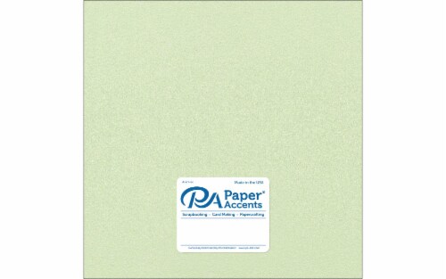 Cdstk Pearlized 12x12 105lb 25pc Pk Honeydew Perspective: front