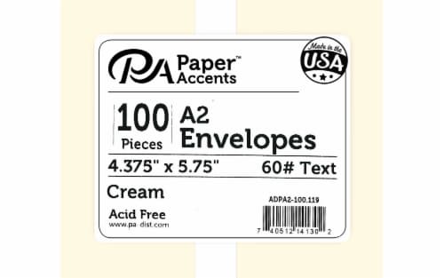 Envelope 4.38x5.75 100pc Cream Perspective: front