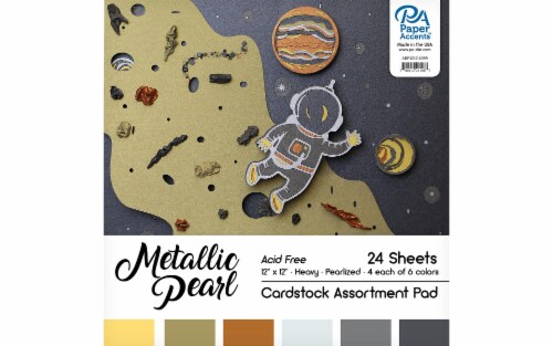 Paper Accents™ Pealrized Cardstock - 24 Sheets - Metallics Perspective: front