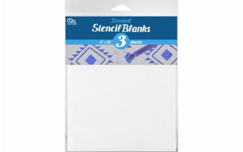PA Ess Stencil 8x10 Uncut Blank 3pc Frosted Perspective: front