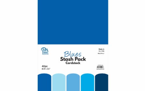 Stash Pack Cardstock - Blues Perspective: front