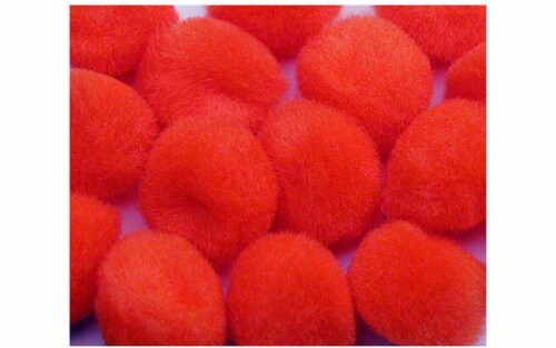 PA Ess Pom Pom 1.5" 3pc Red Perspective: front