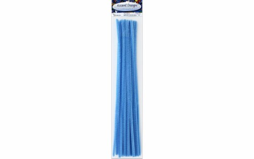 PA Ess Chenille Stem 12" 6mm 25pc Light Blue Perspective: front