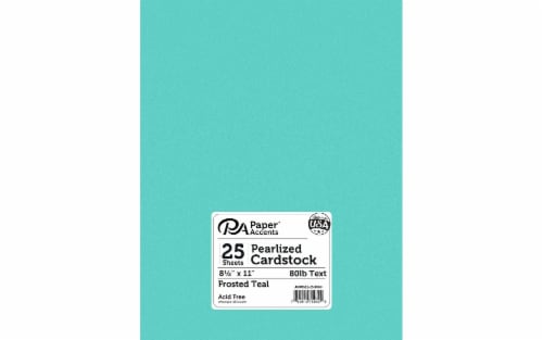 Paper Pearlized 8.5x11 80lb 25pcPk Frosted Teal Perspective: front