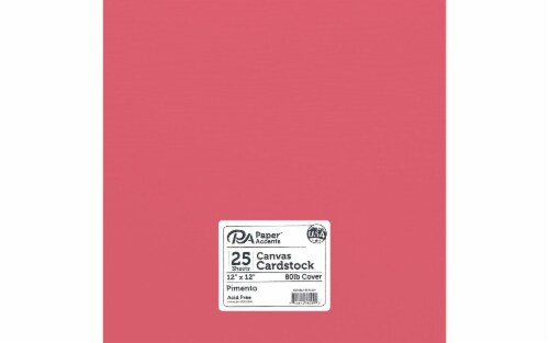 Cdstk Canvas 12x12 80lb 25pc Pk Pimento Perspective: front