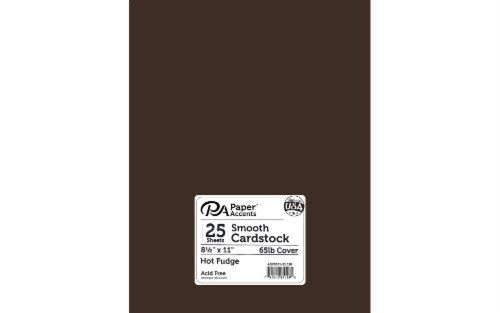 Cdstk Smooth 8.5x11 65lb 25pc Pk Hot Fudge Perspective: front