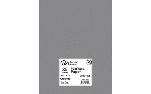 Paper Pearlized 8.5x11 80lb 25pcPk Graphite Perspective: front