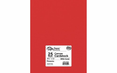 Cdstk Canvas 8.5x11 80lb 25pc Pk Pimento PC Perspective: front