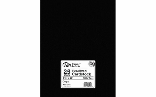 Paper Pearlized 8.5x11 80lb 25pcPk Onyx Perspective: front