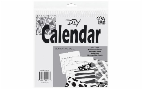 DIY Calendar 8x8 14 Month Blank White, 1 - Harris Teeter