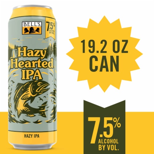 Bell's Hazy Hearted IPA Craft Beer Perspective: front