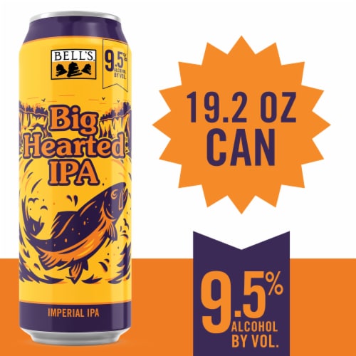 Bell's Big Hearted IPA Craft Beer Single Can Perspective: front