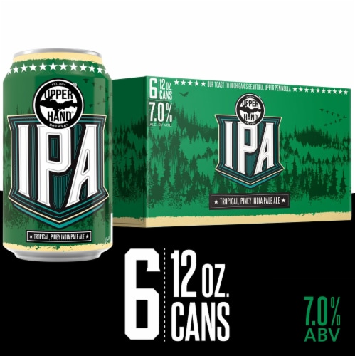 Upper Hand IPA Craft Beer Perspective: front