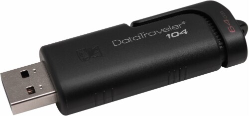 Kingston DataTraveler® 101 G2 64GB USB Flash Drive - Black Perspective: front