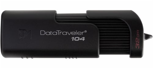 Kingston DataTraveler USB 3.0 Flash Drive - Black Perspective: front