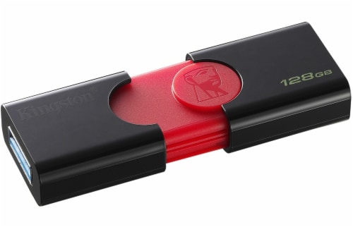 Kingston 3.0 USB Flash Drive - Black/Red Perspective: front