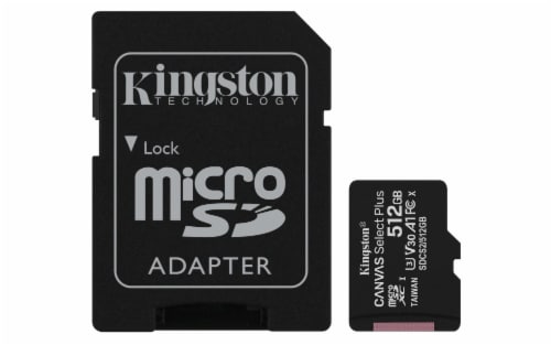 Kingston® Canvas Select Plus Micro SD Memory Card - 512GB Perspective: front