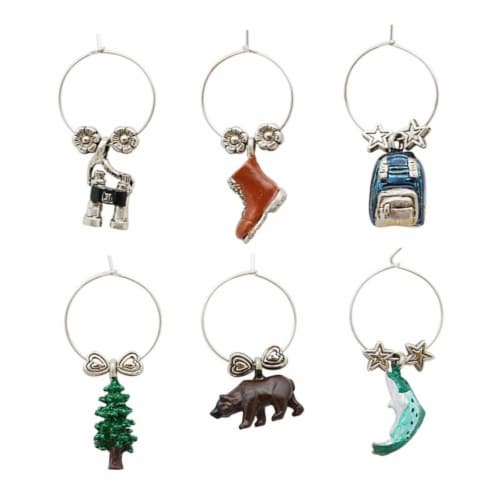 Supreme Housewares Wine Glass Charms, Take A Hike Perspective: front