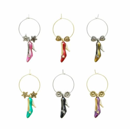 Supreme Housewares Wine Glass Charms, Shoe Fetish Perspective: front
