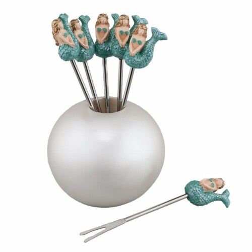 Supreme Housewares Cocktail Pick Set of 7, Mermaids Perspective: front