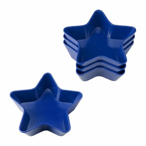 Supreme Housewares 5.75" Melamine Star Bowl, Set of 4, Blue Perspective: front
