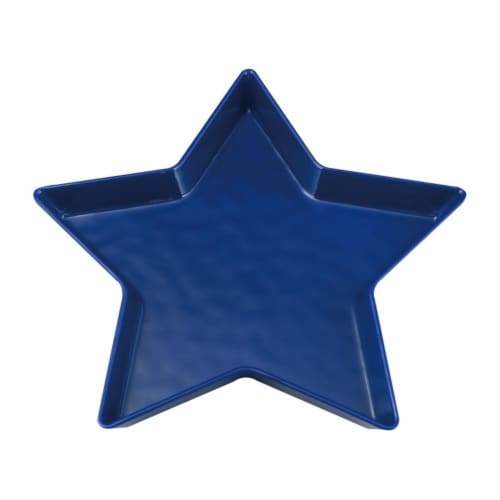 Supreme Housewares 11.25" Melamine Star Plate, Blue Perspective: front