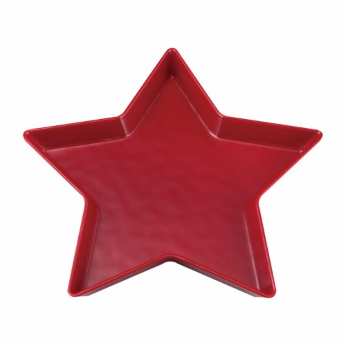 Supreme Housewares 11.25" Melamine Star Plate, Red Perspective: front