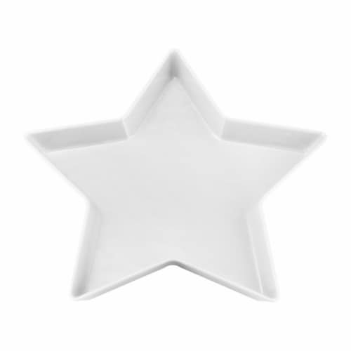 Supreme Housewares 11.25" Melamine Star Plate, White Perspective: front