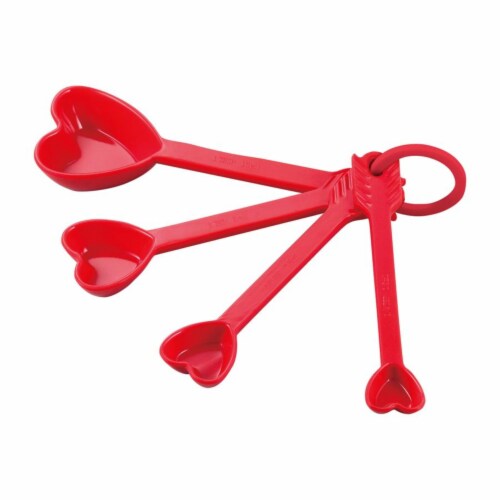 Supreme Housewares Heart Measuring Spoons, Set of 4 Perspective: front
