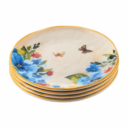 Supreme Housewares Butterfly, 6" Melamine Plate Set of 4 Perspective: front