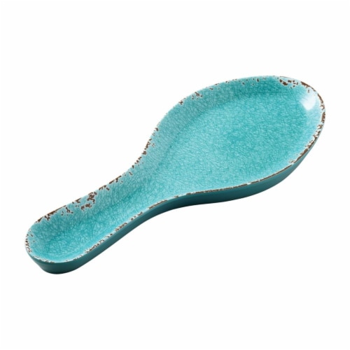 Supreme Housewares Crackle, Spoon Rest, Turquoise Perspective: front