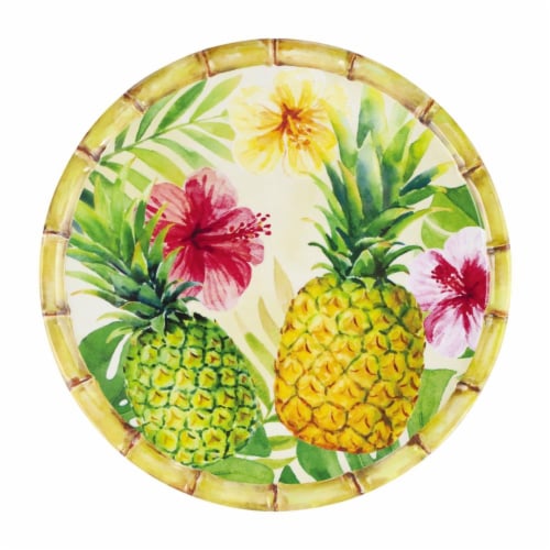 Supreme Housewares Bamboo, Pineapple, 11" Melamine Plate Perspective: front