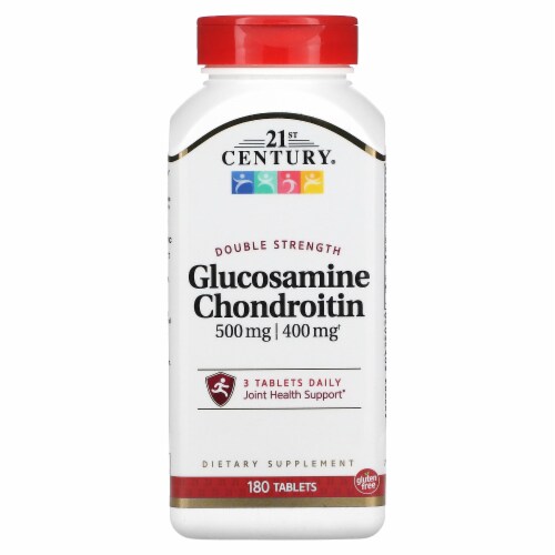 21st Century Glucosamine Chondroitin Double Strength - 180 Tablets Perspective: front