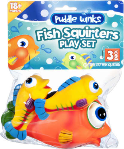 Puddle Winks Fish Squirter Playset - 3 Pack Perspective: front