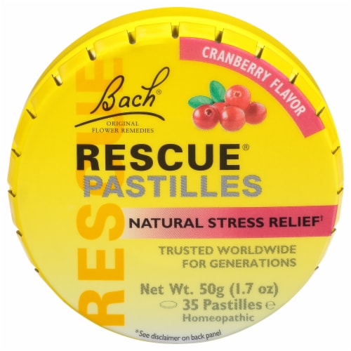 Bach® Rescue Cranberry Natural Stress Relief Pastilles Perspective: front