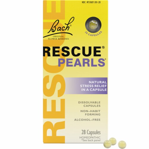 Bach Rescue Pearls Stress Relief Capsules Perspective: front