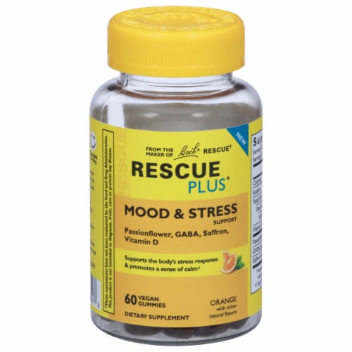 Rescue Plus® Mood & Stress Support Gummy Perspective: front