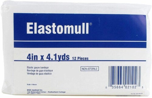 Elastomull Elastic Gauze Bandage, Elastomull 4In X 4.1Yd Strl, (1 Pack, 12 Each) Perspective: front