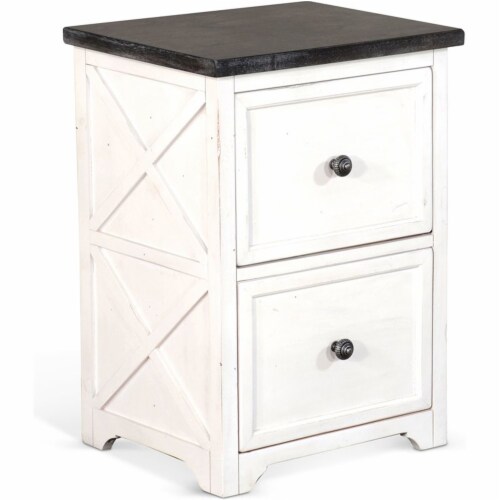 Sunny Designs European Cottage 2 drawer Wood File Cabinet in Dark