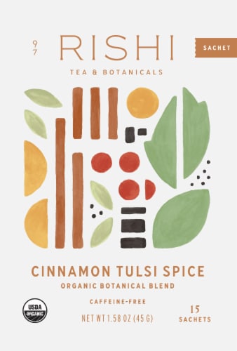 Rishi Tea Cinnamon Tulsi Spice Sachets Perspective: front