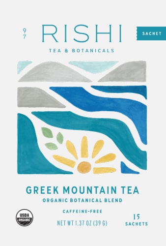 Rishi Tea Greek Mountain Tea Sachets Perspective: front
