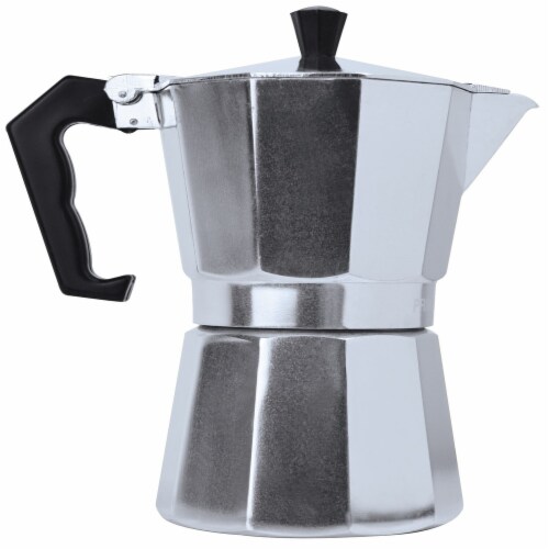 Primula Espresso Maker, Aluminum, Black, 6 Cup